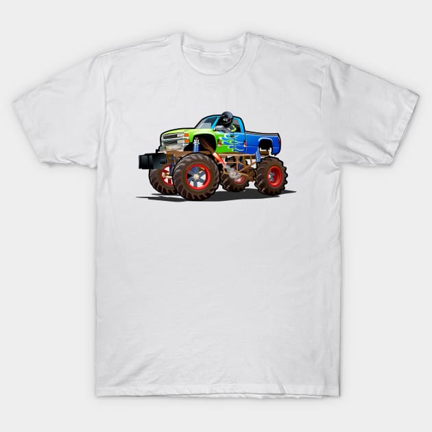 Cartoon Monster truck T-Shirt by Mechanik